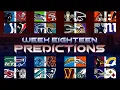 NFL Week 18 Predictions