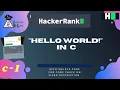 Hello World in C Hackerrank bangla 1 Hello World in C Hackerrank all C Solution