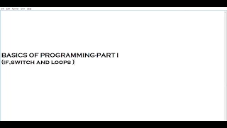 Basic Programming for Beginners - Part 1 Programming Constructs Concepts