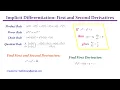 How to Use Implicit Differentiation to Find First Second Derivatives-p3 Calculus I