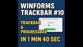 WinForms Control Both TrackBar ProgressBar in One Tutorial