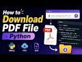 How to Download PDF File - Python