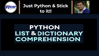 What is List and Dictionary Comprehension PyCSR Learn Python Online with Pankaj Soni