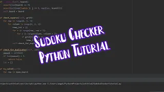 Sudoku Checker in Python - My solution tutorial
