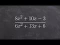 Simplify a rational expression
