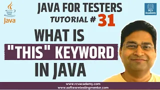 Java for Testers - This Keyword in Java