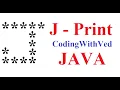 J print in star pattern Star Print in pattern CodingWithved coding Ved I Print java