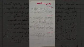 تعبير عن المعلم 