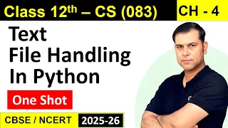 File Handling in Python Text File Class 12 Computer Science 083 RBSE S4SUREN