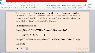 Boolean Indexing in Pandas