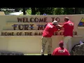 Watch as iconic stone gate at Ft Benning gets name change