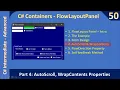 C FlowLayoutPanel Container Part 4 AutoScroll and WrapContents C Advanced