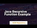 java recursive function example