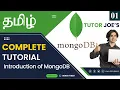 Introduction of MongoDB MongoDB in Tamil Tutor Joe s