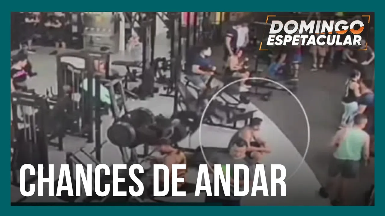Aluno atingido por aparelho de academia tem 1% de chance de andar