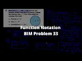 Function Notation - BIM Problem 33