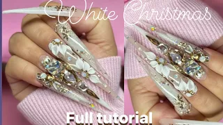 WATCH ME WORK Glow WHITE XMAS SUPER LONG STILETTO