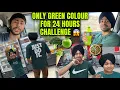 Download Lagu ONLY GREEN COLOUR FOR 24 HOURS😱CHALLENGE WITH BROTHERS😰SARA KUCH GREN😭