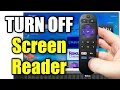 How To Turn Off Screen Reader Talking Voice on Roku