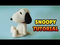DIY how to make SNOOPY - Easy Polymer Clay Fondant cake Tutorial
