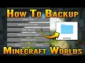 How To Backup and Restore Minecraft Java Worlds Minecraft Mac OS