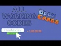 ALL WORKING Blox Cards Codes August 2023
