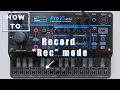 Record Rec mode Behringer Pro Vs Mini User Manual How to