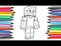 Minecraft Coloring Page - for Kids and Toddlers