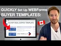 BUYER Real Estate Templates in Ontario Setting up WEBForms for SUCCESS