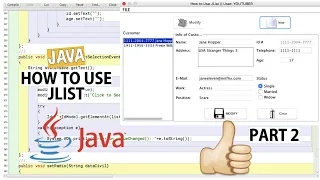 HOW TO USE JLIST IN JAVA PART 2