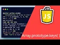 Javascript Array prototype keys