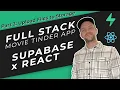 HowTo Full Stack App w Supabase and React - Movie Tinder Pt 3 Upload Files to Storage
