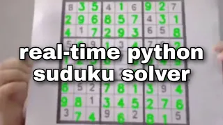 Realtime Sudoku Solver with full source code Opencv-python tensorflow keras
