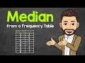 How to Find the Median from a Frequency Table Math with Mr J