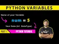 Python Variables Variables in Python Python Tutorial for Beginners in tamil