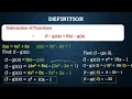 Subtraction of functions