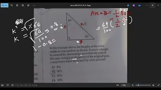 Percentage Decrease in Side Length for Reduced Triangle Area