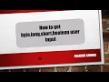 Java Bangla Tutorial Part-11 How to get byte long short boolean user input Creative Coders 2020
