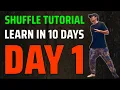 Day 1 of 10 Shuffle Dance Tutorial For Beginners RUNNING MAN Learn How To Shuffle