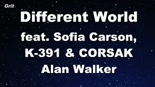 Different World Feat Sofia Carson K 391 CORSAK Alan Walker Karaoke With Guide Melody 