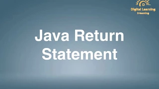 14 Java Return Statement Online Training Download app from below link