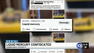 This was a first Sandusky County s seize liquid mercury being sold on Facebook Marketp