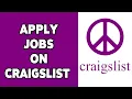 How To Apply Jobs On Craigslist 2024 Job Search On Craigslist Find Employment Opportunities