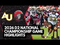 Adelphi vs Tampa 2026 NCAA Division 2 National Championship