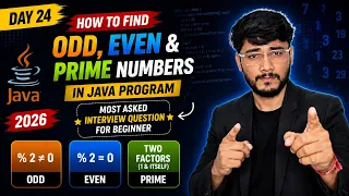 Most Common Coding Interview Questions Even Odd Prime Numbers in Java