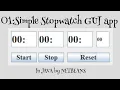 01 Simple GUI Stopwatch JAVA NetBeans