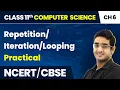 Class 11 NCERT Computer Science Chapter 6 Looping - Practical