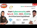 Day 1 Batch 2 Start Cybersecurity with Splunk SOC SIEM SOAR Architecture Explained