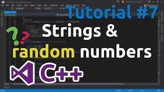 C Tutorial 7 - Generating random numbers basic string datatype usage operator or