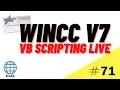 WinCC SCADA VB Scripting Course Live scripting Tutorial